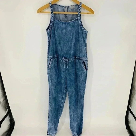 TRACTR acid wash denim jumpsuit - Picture 2 of 11
